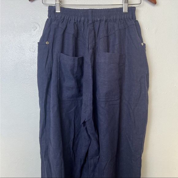 L.F. Markey Fergus Trouser // navy blue // 100% linen - Picture 6 of 8